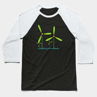 Wind Farm Baseball T-Shirt